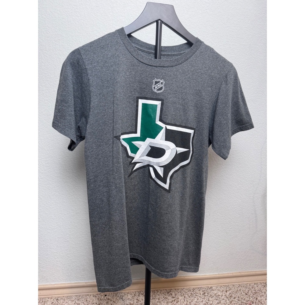 Adidas Dallas Stars Tyler Seguin 91 NHL T-Shirt Mens Small Grey Hockey Tee